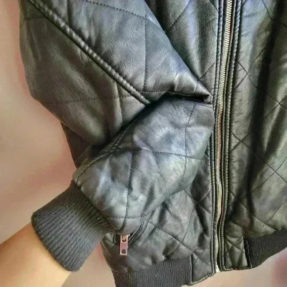 Ci Sono by Cabalini Women's Jacket Size Medium Black Full Zip Biker Jacket - Picture 6 of 11